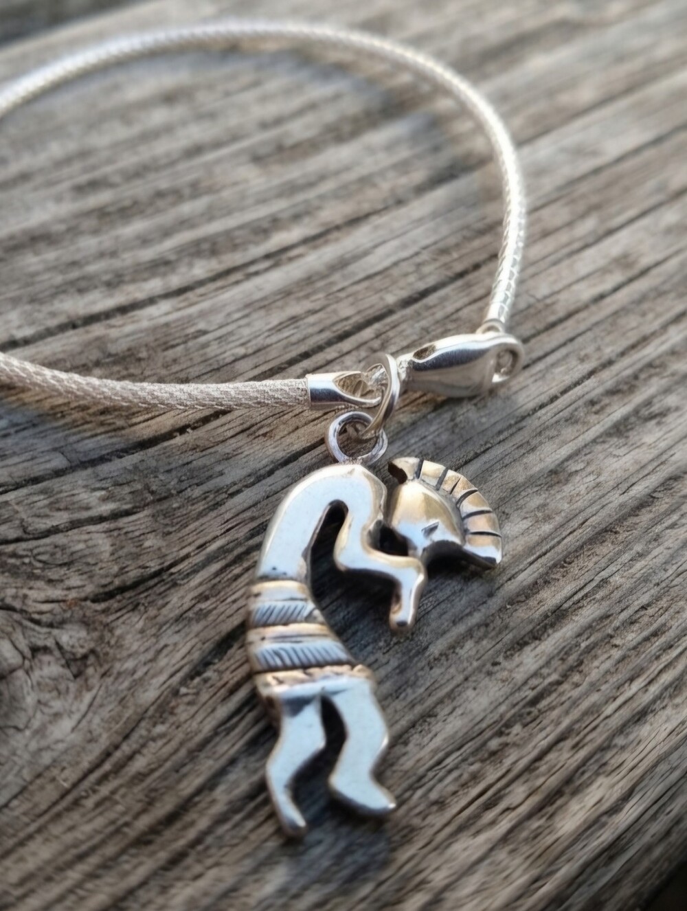 Sterling silver Kokopelli Charm Bracelet